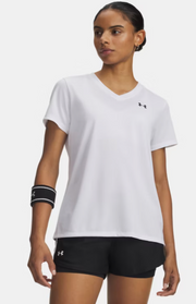 Camiseta de manga corta con cuello de pico UA Tech™ para mujer